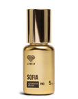 Gold bottle labeled 'Sofia' with 'Lovely' branding on a white background