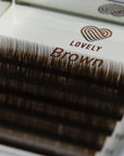 Brown Eyelash Extensions - 6 Line Mix